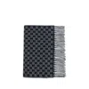 Gucci Men Wool And Cashmere Scarf With A Gradient Gg Motif In Black