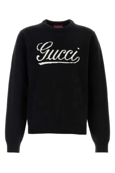 GUCCI BLACK WOOL SWEATER