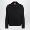 Gucci Black Jacket With Classic Collar And Web Motif On The Waist In Cotton Man In Black