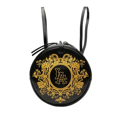 Pre-owned Gucci Black Yellow Leather Backpack () In Multi