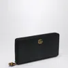 Gucci Black Zip Around Wallet With Bamboo Detail Women In Black
