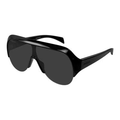 Gucci Eyewear Gg2023s Geometric-frame Logo-embossed Sunglasses In Black