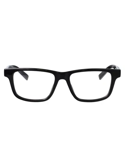 Gucci Black-black-transparent Injection Glasses In Pattern