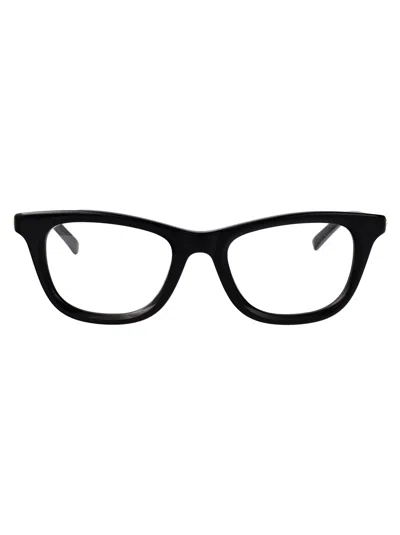 Gucci Black-black-transparent Recycled Acetate Glasses In Purple