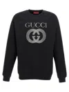 Gucci Interlocking G-appliqué Sweatshirt In Blackwhite