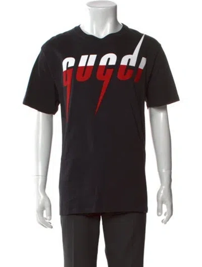 Pre-owned Gucci Blade Graphic Print T-shirt In Black