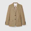 Gucci Blazer Aus Gg Canvas In Brown