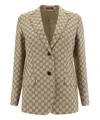 Gucci Woman Blazer Woman Beige Blazers E Vests In Beige