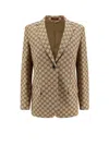Gucci Woman Blazer Woman Beige Blazers E Vests In Brown