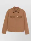 Gucci Blazer Camel Patterned Collar Buttoned Flap Pockets In Brown