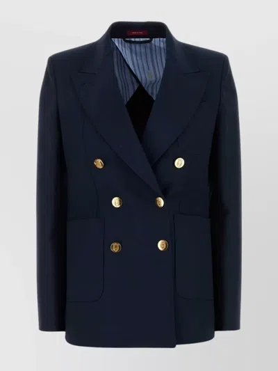 GUCCI BLAZER DOUBLE-BREASTED GOLD-TONE BUTTONS