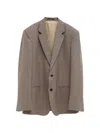 Gucci Gingham Wool Single-breasted Jacket In Brown