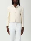 Gucci Gg Jacquard Cropped Jacket In Neutral