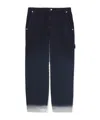 Gucci Bleached Gg Cotton Denim Jacquard Pant In Blue