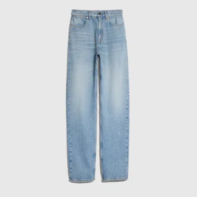 Gucci Bleached Stone Washed Denim Pants In Blue