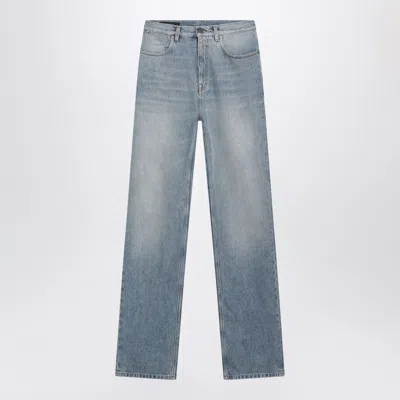 Gucci Bleached Stone-washed Denim Trousers In Blue