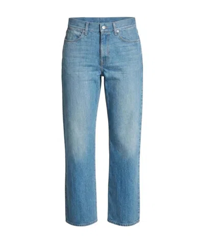 Gucci Bleached Washed Straight-fit Jeans In Blue