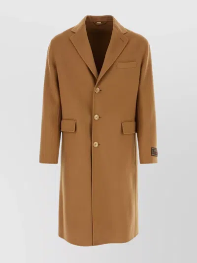 GUCCI BLEND WOOL COAT NOTCH LAPEL