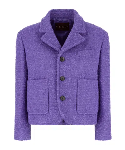 Gucci Blended-fabric Blazer In Purple