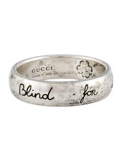 Pre-owned Gucci 'blind For Love' Band Ring In Multi