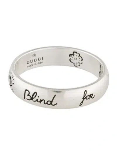 Pre-owned Gucci 'blind For Love' Band Ring In Multi
