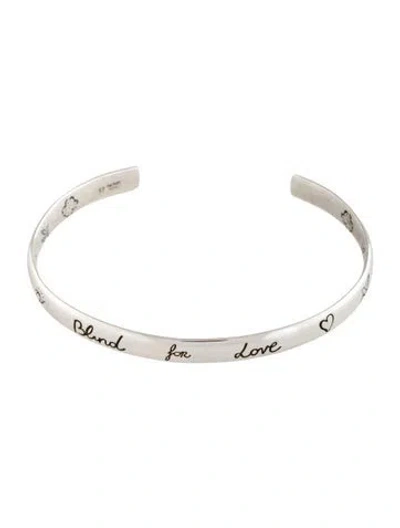 Pre-owned Gucci "blind For Love" Cuff Bracelet, 7" In Multi