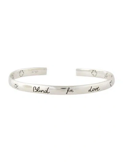 Pre-owned Gucci "blind For Love" Cuff Bracelet, 7.5" In Multi