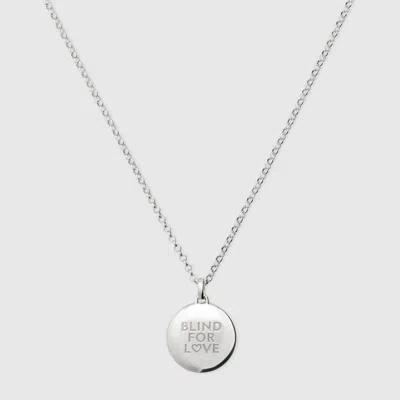 Gucci Blind For Love Pendant Necklace In Metallic