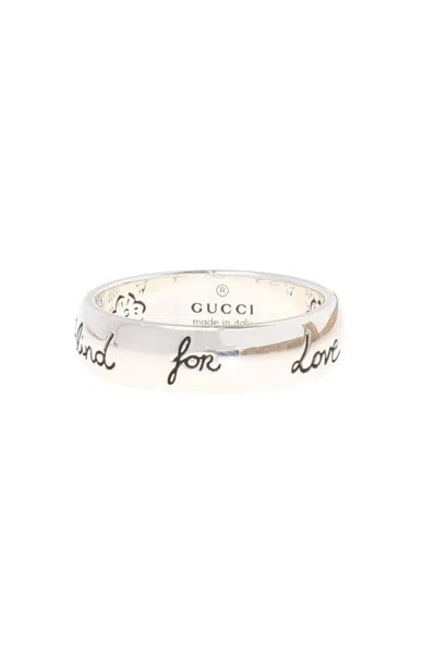 Gucci Blind For Love Ring In Silver