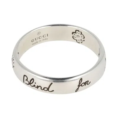 Pre-owned Gucci Blind For Love Ring 'silver' | Women's Size 6
