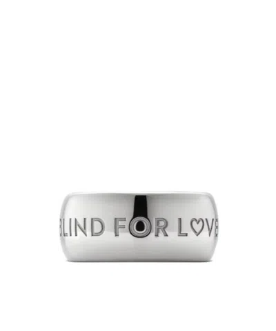 Gucci Blind For Love Wide Ring In Silver
