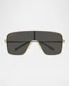 Gucci Gg1936s Linea Name Of Brand 001 Gold Grey Sunglasses In Gold