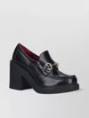 Gucci Block Heel Loafers Gold Hardware