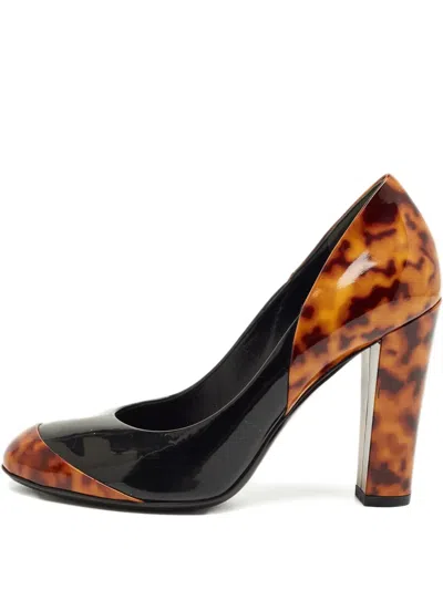 Pre-owned Gucci Block-heel Pumps In Black