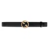 Gucci Blondie Leather Belt In Black