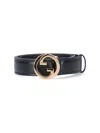 Gucci Womens Black Blondie Logo-buckle Leather Belt In Black  