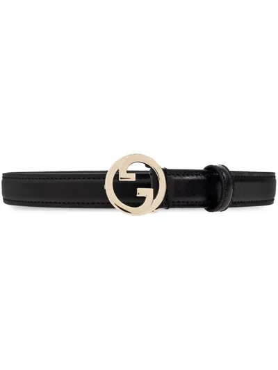 Gucci Black Leather Belt