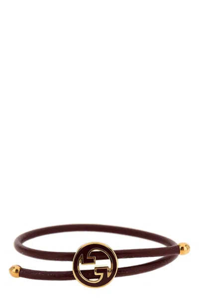 Gucci 'blondie' Bracelet In Burgundy