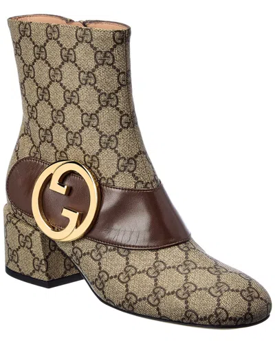 Gucci Blondie 60 Gg-supreme Canvas Boots In Brown