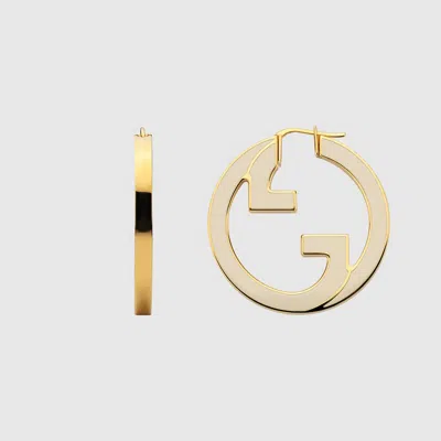Gucci Blondie Hoop Earrings In Gold-toned Metal