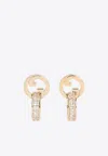 Gucci Blondie Intertwined Crystal Earrings In Gold