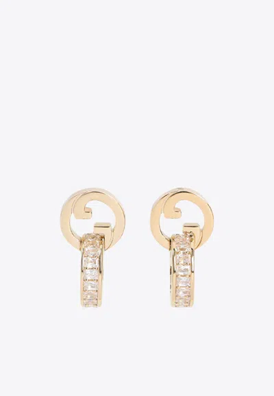 Gucci Blondie Crystal-embellished Earrings In White