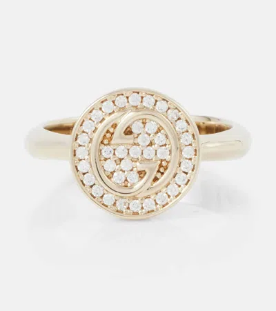 Gucci Blondie Crystal-embellished Ring In Gold