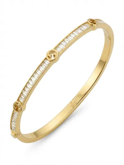 Gucci Blondie Crystal Necklace In Gold