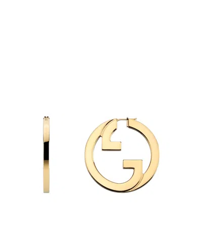 Gucci Blondie Cut-out Hoop Earrings In Gold