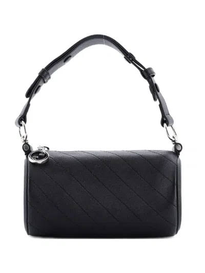 Pre-owned Gucci Blondie Diagonal Quilted Leather Mini Shoulder Bag In Black
