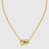 Gucci Blondie Double Chain Necklace In Gold-toned Metal