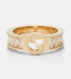 Gucci Blondie Wide Crystal Ring In Gold