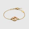 Gucci Blondie Enamel Charm Bracelet In Gold-toned Metal