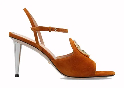 Pre-owned Gucci Blondie Gg (85mm) Sandals (women's) Sneakers In Brown